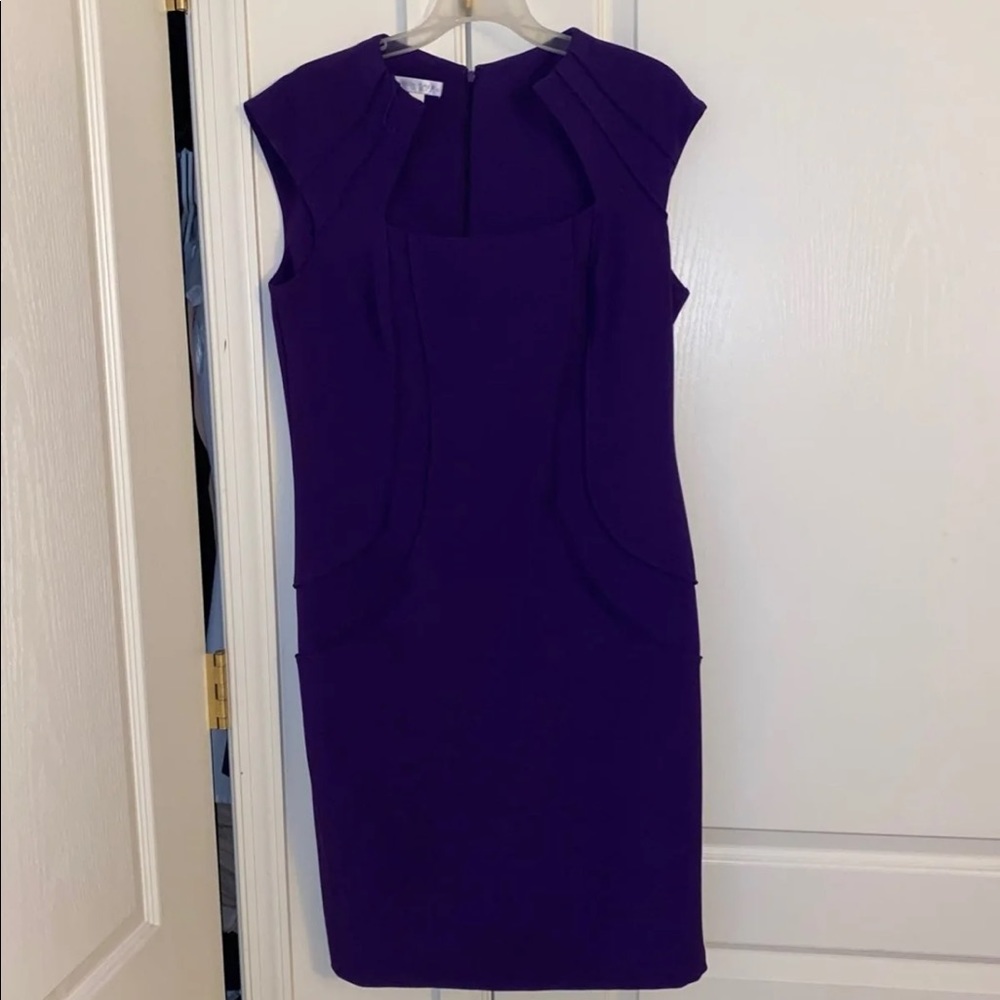 purple cocktail dress